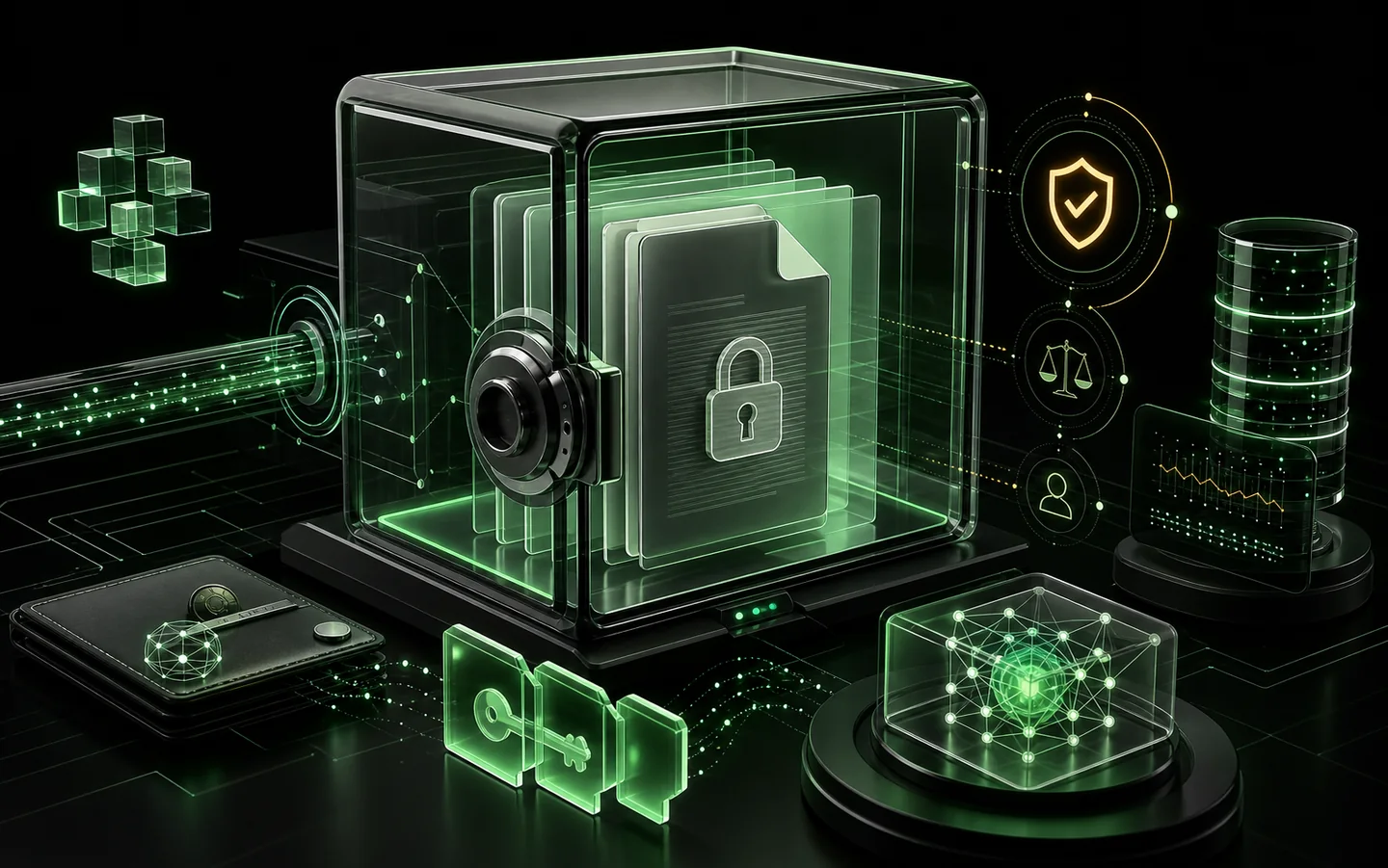 Generated artwork for PFT Docs encrypted document workflows